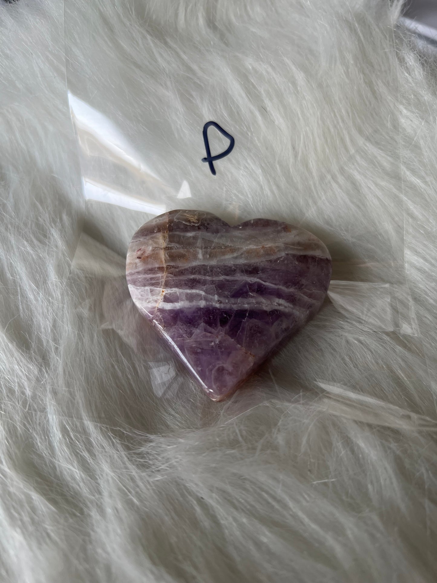 Mexican Agate with Amethyst Heart