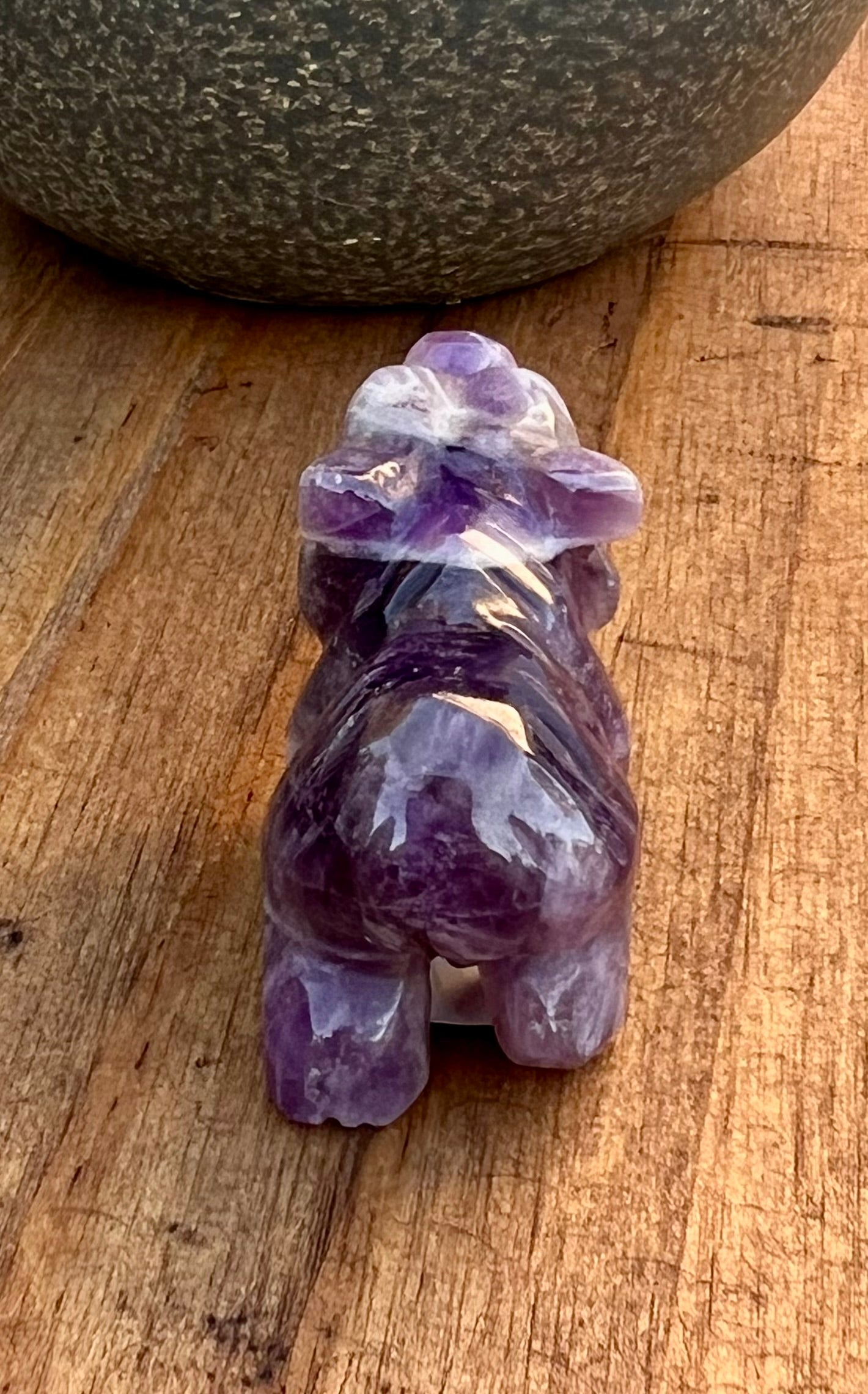 Adorable Natural Crystal Bear Carving