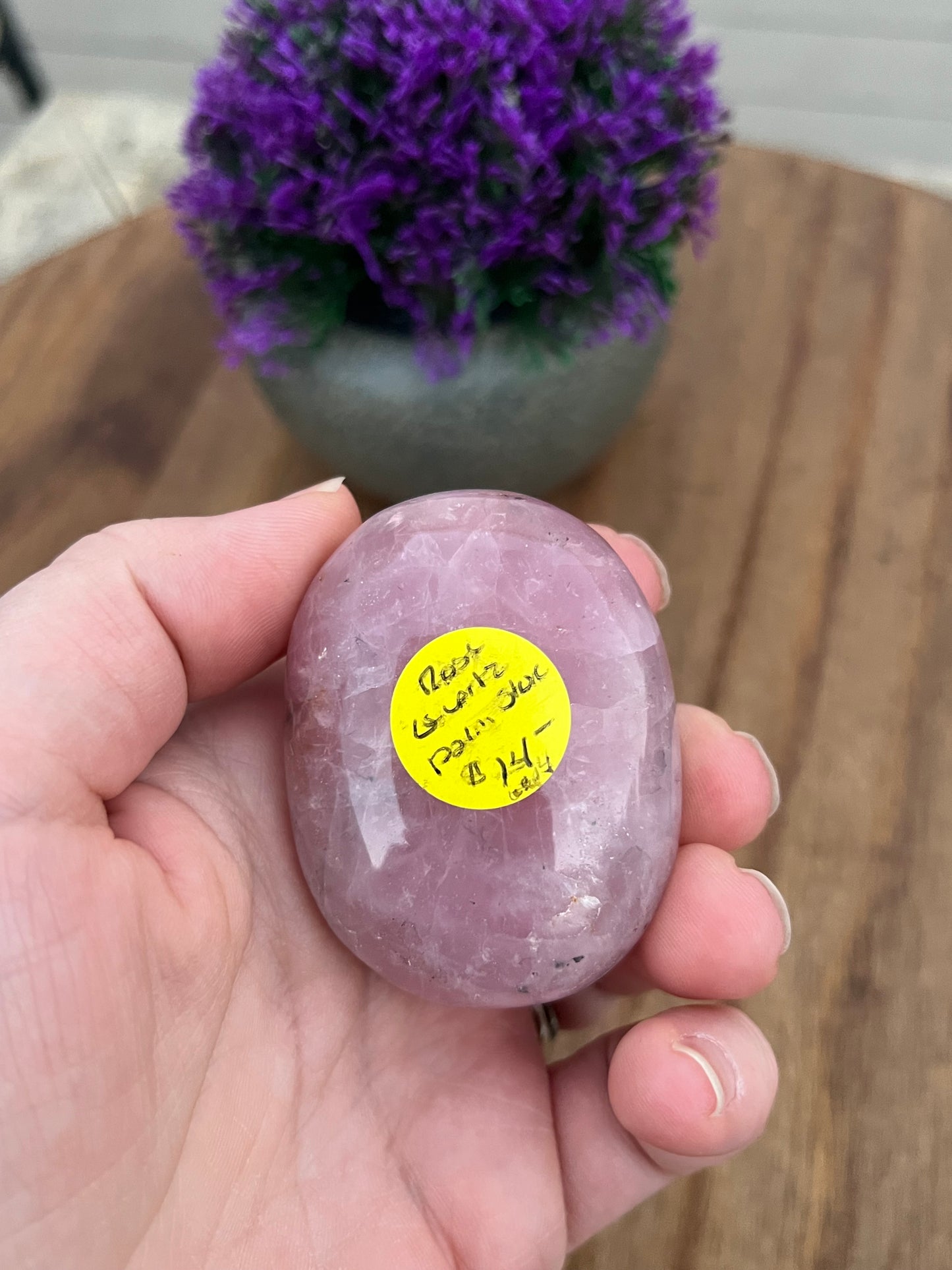 Rose Quartz Palm Stone