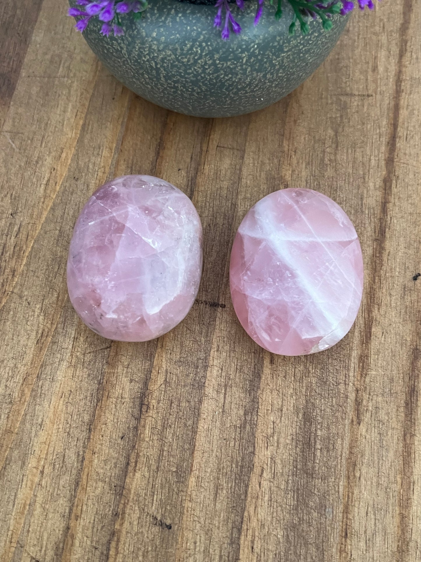 Rose Quartz Palm Stone