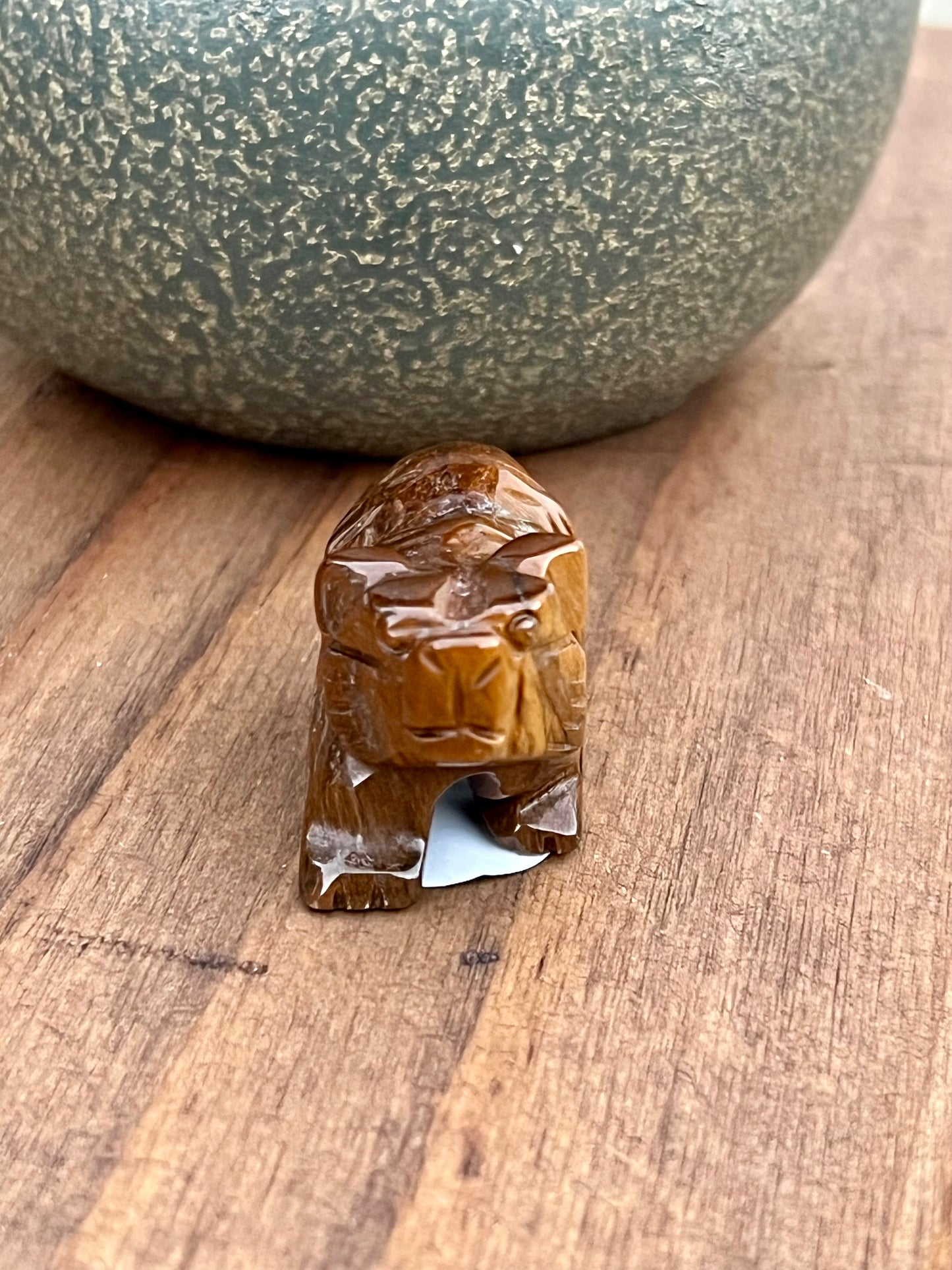 Adorable Natural Crystal Bear Carving